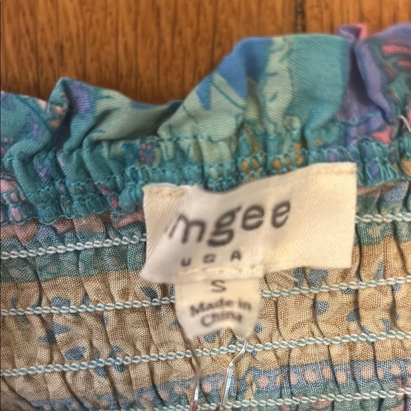 Umgee Blue Floral Jumpsuit with Yellow Details - Picture 5 of 7